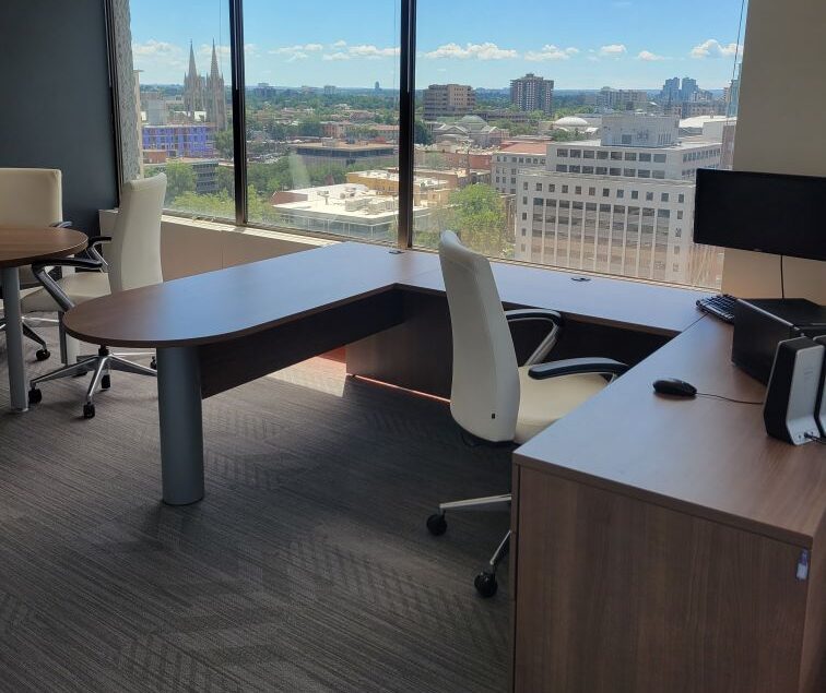 Get More Done in Your Private Office Space with Team Meeting Area and Windows